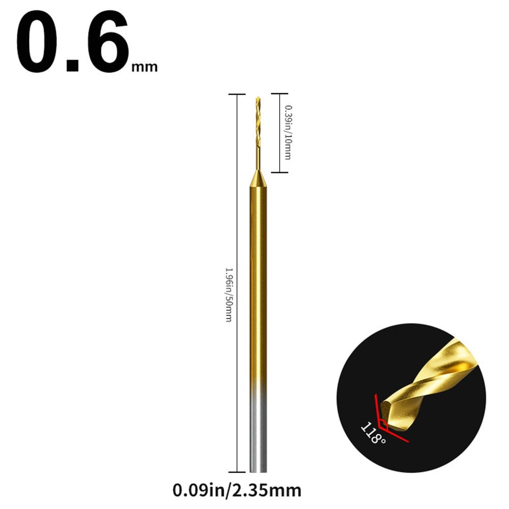 Cikonielf Mini Foret Hélicoïdal 20pcs Mini Micro HSS Twist Drill Bit Set 0.3mm-1.6mm Avec étui - Foto 2