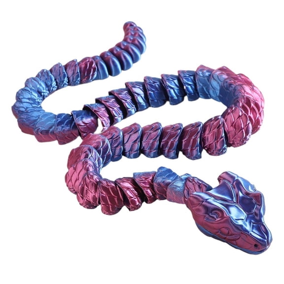 1pc 53cm 3D Printed Gradient Little Snake Creative Simulation Model Figurine For Home Accessories Gift Living Room Decoration