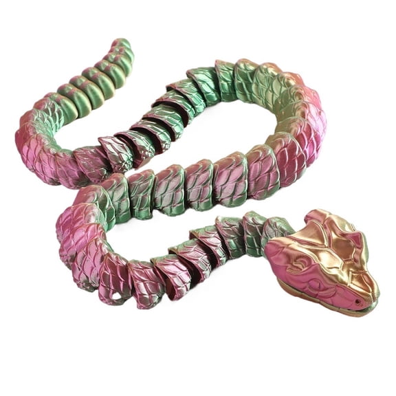 1pc 53cm 3D Printed Gradient Little Snake Creative Simulation Model Figurine For Home Accessories Gift Living Room Decoration