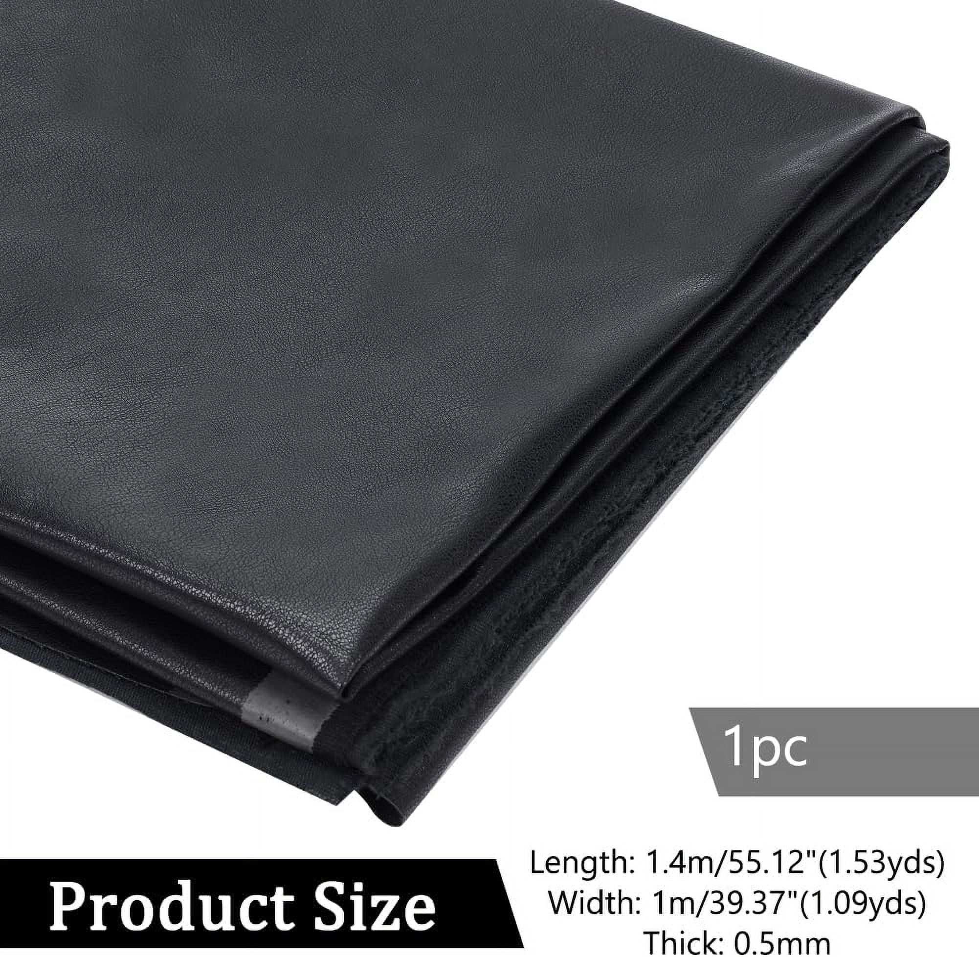 1pc 55×39inch PU Leather Fabric Leather Sheets Faux Leather Material Soft Upholstery Leather for Upholstery Crafts Sofa Handbag Sewings Black
