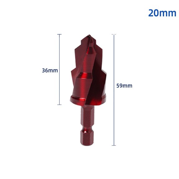 1pc 6.35mm PPR Lifting Stepped Drill Bit Hexagonal Shank Drill Bit Water Pipe Expansion Drill Punch Plumber Power Tools