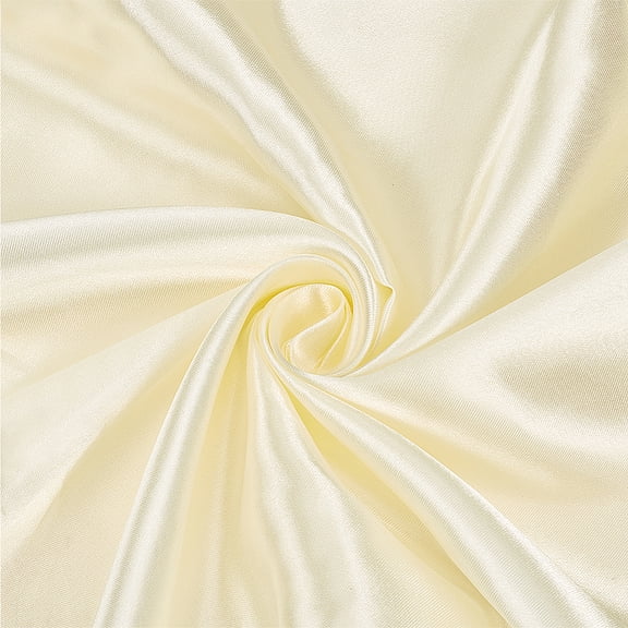 1pc 6 Yards Satin Fabric Charmeuse Satin Fabric 59inch Shiny Cloth Fabric Silky Satin Fabric for Wedding Bridal Decoration Fashion Apparel Crafts Lemon Chiffon Polyester