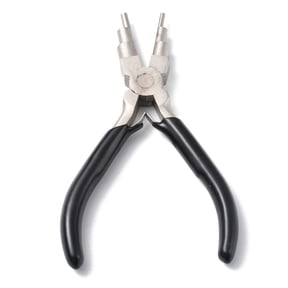 1pc 6-in-1 Bail Making Pliers 45 Steel 6-Step Multi-Size Wire Looping Forming Pliers for Loops and Jump Rings Black 14.5x9.7x1.35cm