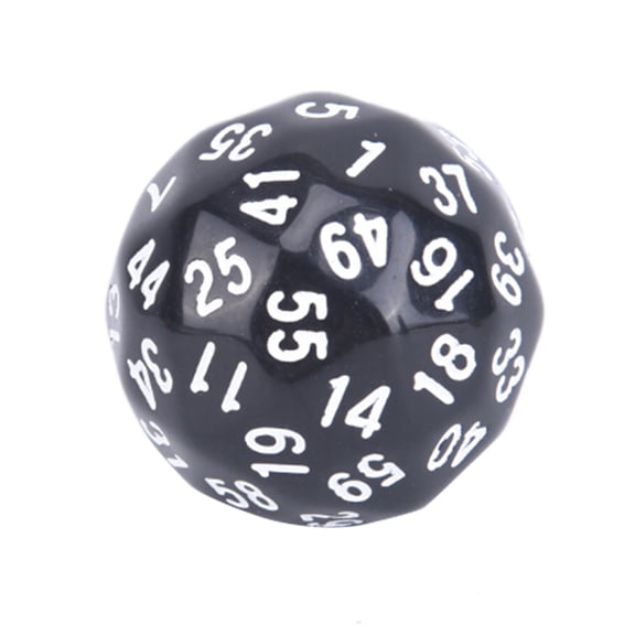 1pc 60 Face Gaming Dice Sixty Sided Die Number 1-60 Acrylic Cubes Dice