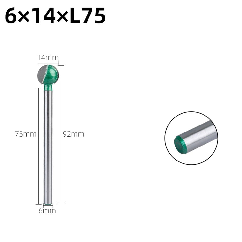 Pc Mm Shank Ball Nose Round Carving Bit Cove Cnc Milling Bit