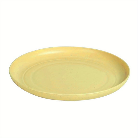 1pc/6pcs Plastic Plates 9 Inch Unbreakable Lightweight Wheat Straw Plates, Salad Plates, Camping Plates, Dishwasher & Microwave Safe, Healthy Material Dishes