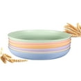 thumbnail image 1 of 1pc/6pcs Plastic Plates 9 Inch Unbreakable Lightweight Wheat Straw Plates, Salad Plates, Camping Plates, Dishwasher & Microwave Safe, Healthy Material Dishes, 1 of 20