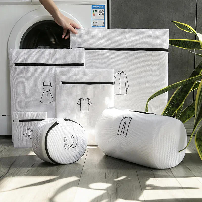 1pc/6pcs Washing Bag Clothing Storage Protective Bag Fine Mesh