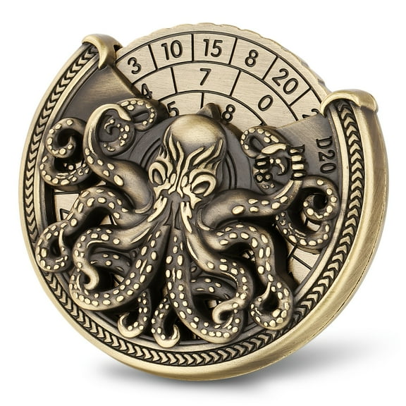 1pc 7-in-1 Rotating Dice | Octopus Shape Spinning Metal Dice | Best Christmas Birthday Gift for Tabletop Game Lovers Party