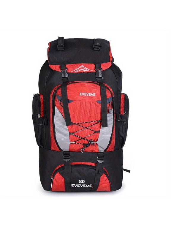1pc 70L Outdoor Casual Sports Backpack, Large Capacity Backpack For Hiking Camping, Ultralight Cycling Backpack, Travel Mountaineering Bag For Men And Women Transparent Multifunctional Backpack