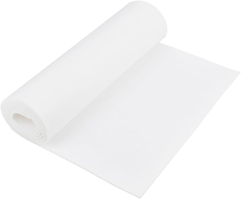 1pc 78.7x15.7inch Felt Roll Floral White Craft Felt Fabric 3mm Thick Nonwoven Felt Roll for DIY Arts & Crafts Patchwork Sewing Deocoration