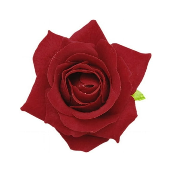 (1pc) 7CM single-sided velvet rose simulation flower hairpin can be used as a brooch-red