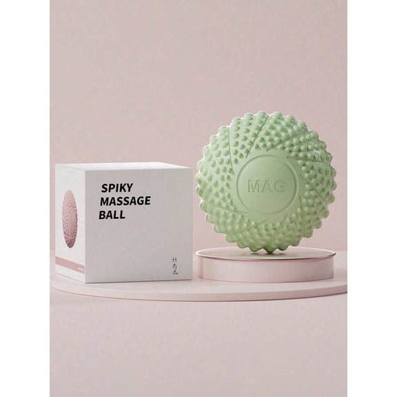 1pc 7cm TPE Rotatable Peanut Massage Ball For Hands, Feet, Back, Magnetic Therapy, Suitable For Yoga And Gym, Ideal Massage Tool To Relieve Stress On Feet, Back, Neck And Waist