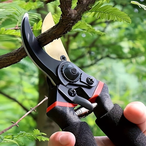 1pc 8.5 "Professional Titanium Bypass Pruning Scissor (T13) - Sharp Advanced Garden Scissors, Garden Pruning Scissors, Garden Hedge Scissors Handheld Trimmer - Garden Scissors Heavy Tools
