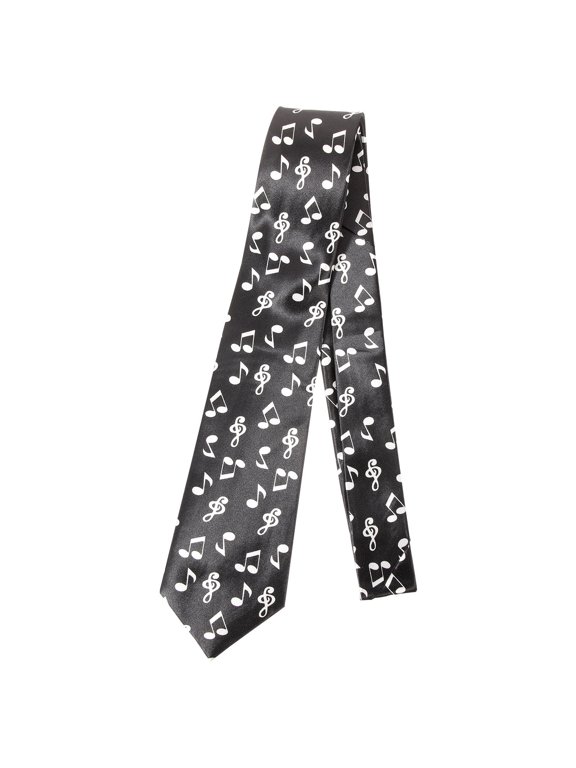 1pc 8cm Width Necktie Imitated Silk Casual Notes Printing Tie Fashion Necktie Costume Props