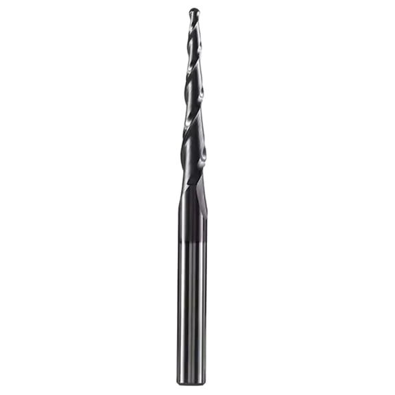 1pc 8mm Shank P2BC Carbide Taper Ball Nose End Mill R0.5-R2.0 for Wood Engraving R1.5