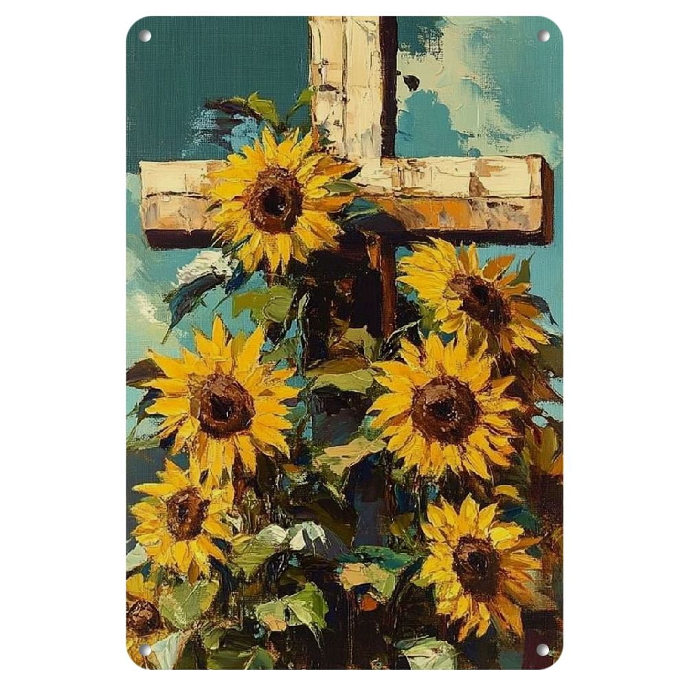 1pc 8x12 Inch vintage cross Style Iron Metal Sign - Reusable Iron Trim ...