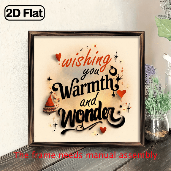 1pc 8x8 Inch Rustic Farmhouse Wooden Framed Sign - I Can Do Hard Things Colorful Inspirational Quote Wall Art, Wood Tabletop or Wall Decor for Living Room, Bedroom, Kitchen, Bathroom, Office