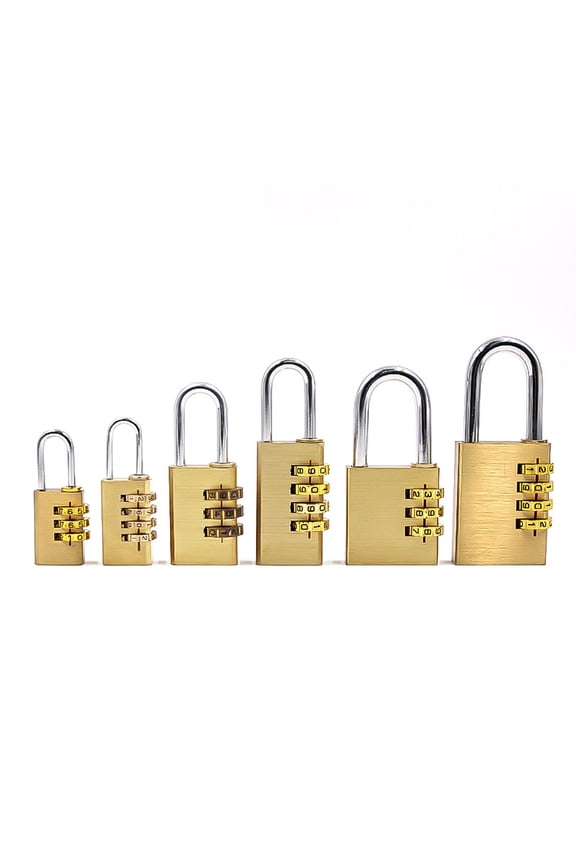 Golden Luggage Lock with Easy Password Setting, Secure Travel Lock for Backpacks and Suitcases