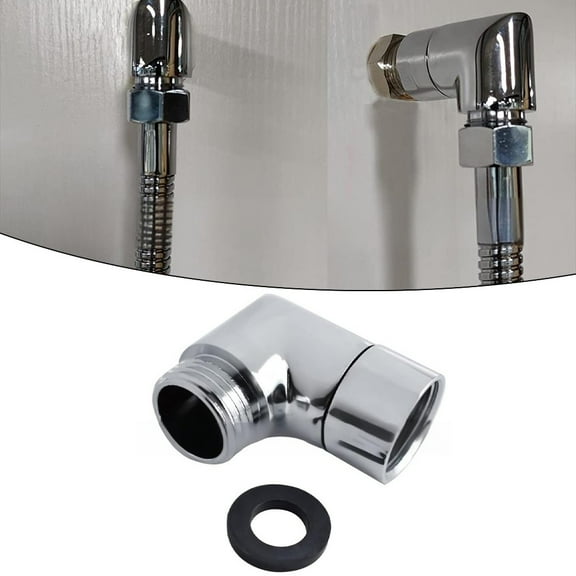 1pc 90 Degree Shower Adapter Shower Hose Adapter Shower Elbow Head Angle Adapter Home Bathroom Replacement Accessories