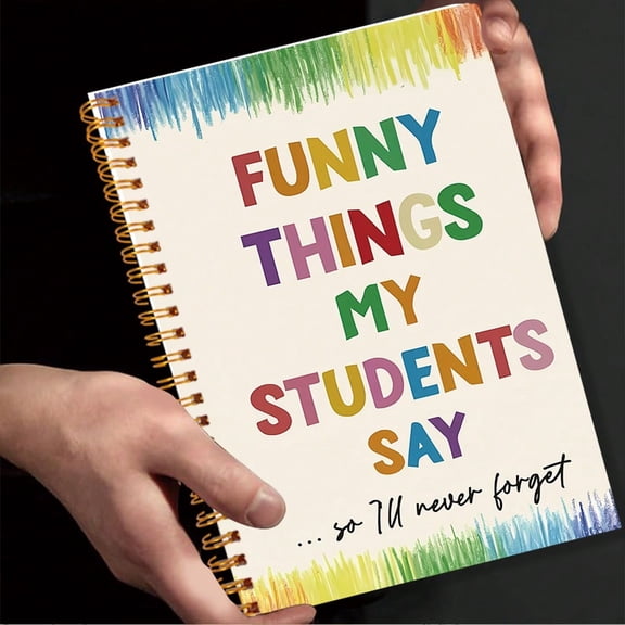 1pc A5 Spiral Notebook, Suitable For Teachers, College Ruled, English Language, "Interesting Things My Students Said" Diary, Great For Office & School Supplies, Teacher Appreciation Gift, Back To Sch