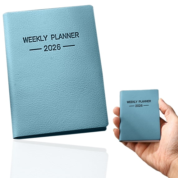 1pc A7 Mini Weekly Planner Book, Portable Pocket-Sized Calendar Notebook with Notes Pages, Compact Daily Schedule Organizer for Work, and On-the-Go Planning