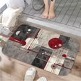 thumbnail image 1 of 1pc Abstract Composition Absorbent Non-Slip Bathroom Thickened Flannel Rug Decor,Soft,Quick Drying,Suitable For Indoor/outdoor Use,Bathrooms,Bedrooms,Kitchens,Terrace,Laundry Rooms,16"x24", 1 of 9