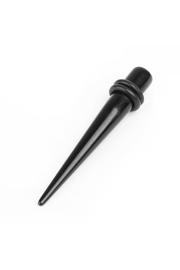1pc Acrylic Ear Expander Taper Stretching Plug Stretcher Black size