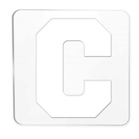 1pc Acrylic Earring Handwork Template Card Leather Cutting Stencils Square Letter Pattern Letter.C 15.2x15.2x0.4cm for DIY