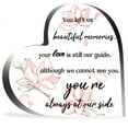 thumbnail image 1 of 1pc Acrylic Heart Memorial Gift You Left Us Beautiful Memories Stone Sympathy Bereavement Condolence Sentimental Gifts, 1 of 7