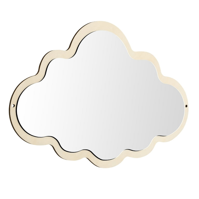 1pc Acrylic Mirror Kids Mirror Decoration Self Adhesive Cloud Shaped Mirror Safe Mirror for Kids, Size: 32.00