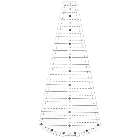 1pc Acrylic Quilting Template Cutting Guide Sewing Tools Fan 251x117x4mm Hole: 5mm Acrylic