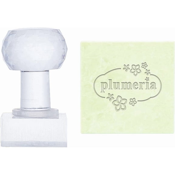 1pc Acrylic Stamps DIY Soap Molds Supplies Rectangle Word Stamp Pattern: 35x26mm Creation