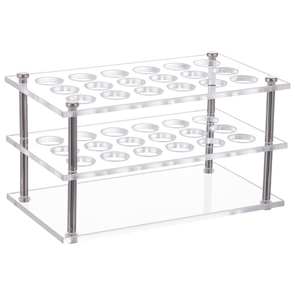 1pc Acrylic Test Tube Display Stands Multi-functional Holder Rack Rectangle Clear 87x155x86mm Hole: 17mm DIY