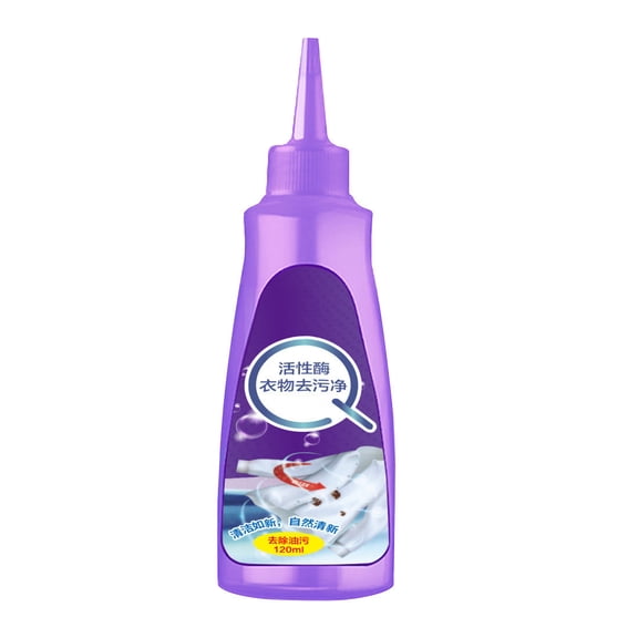 1pc Active Enzyme Laundry Detergent, Garment Stubborn Stain Oil Remover, White Shirt Guardian, 120ml