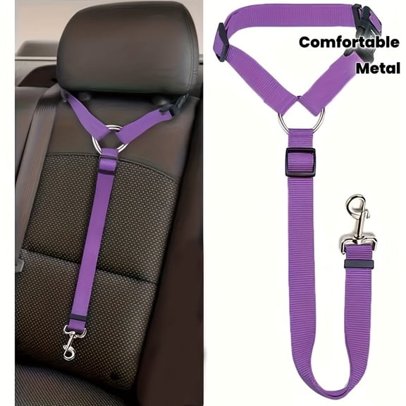1pc Adjustable Dog Safety Harness Vest with Sturdy Metal Buckle & Padded Vest Suitable for Car Restraint System, Ergonomic Support Harness for /Small Dogs, Easy Install Vehicle Leash for Travel