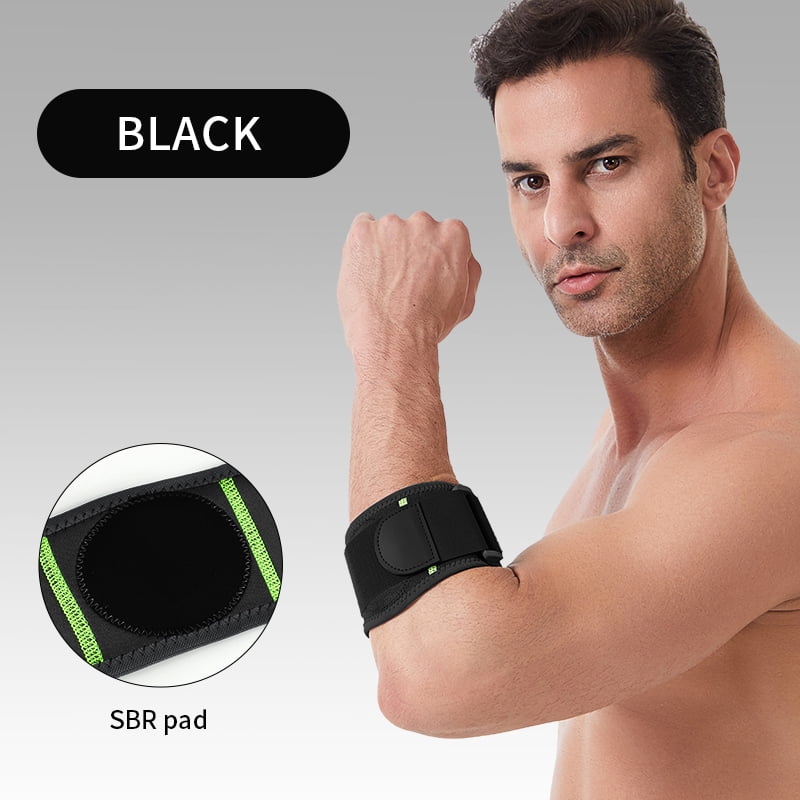 1pc Adjustable Elbow Support Brace with Compression Fit & Stabilizing Strap - -Grade Bracing for Tennis,,, Tendon/Ligament - Bre