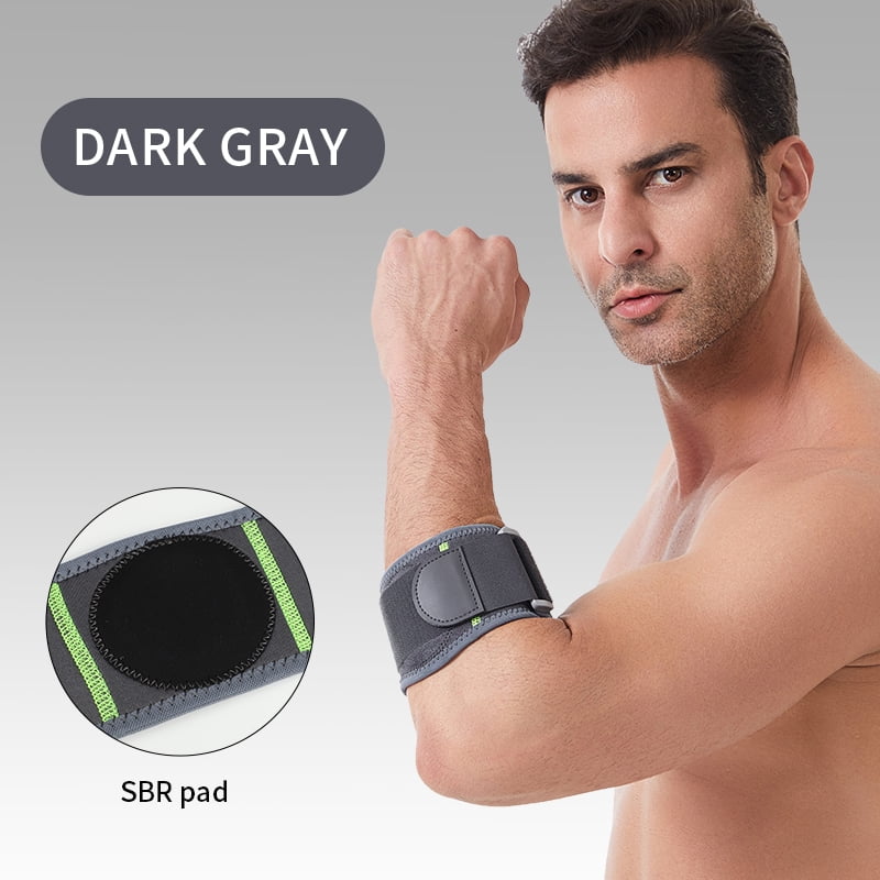 1pc Adjustable Elbow Support Brace with Compression Fit & Stabilizing Strap - -Grade Bracing for Tennis,,, Tendon/Ligament - Bre