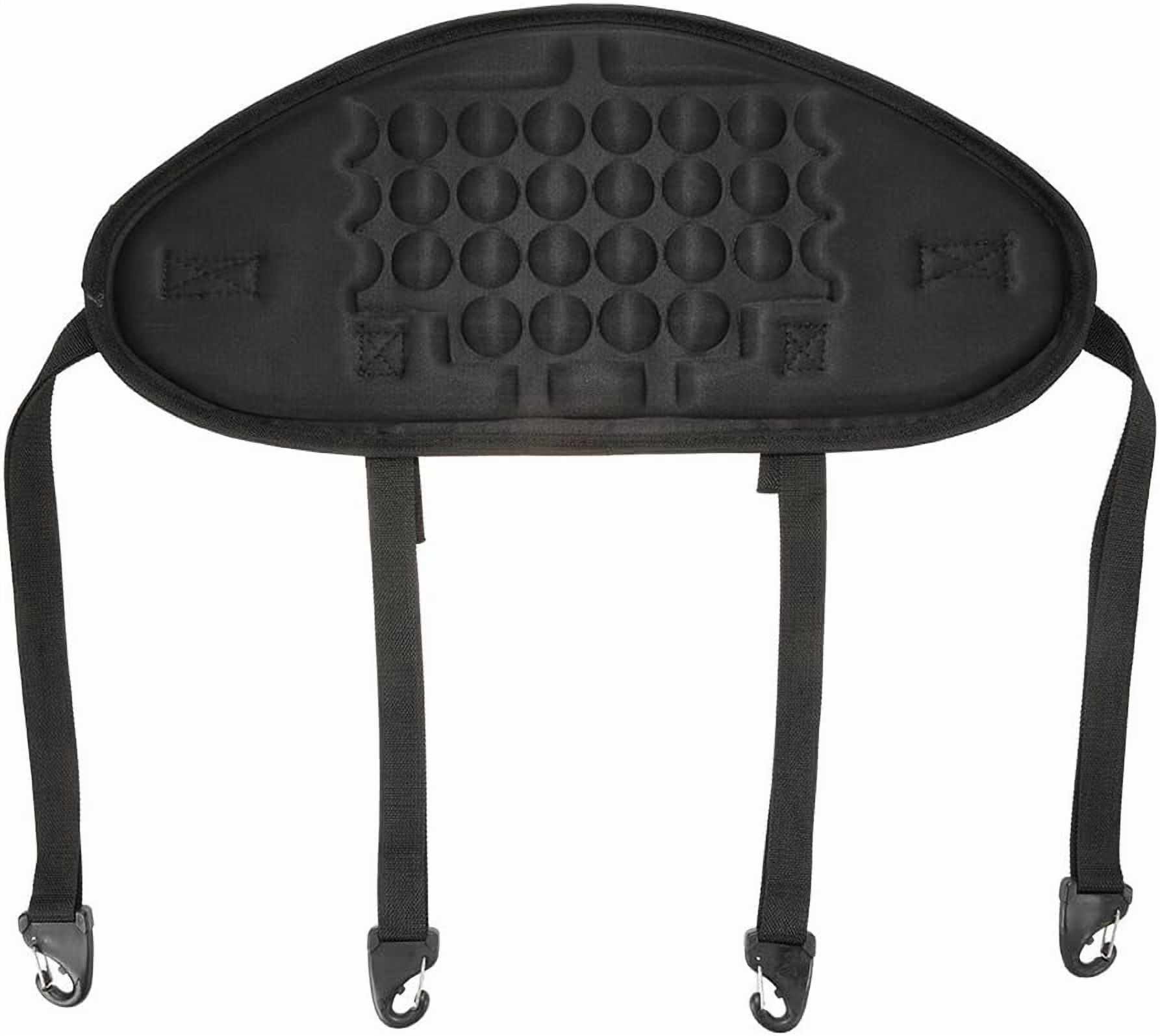 ​1pc Adjustable Kayaking Canoeing Sit On Top Kayak Seat Back Rest Seat Backrest Support Back Pad Band Antiskid Cushiony Black