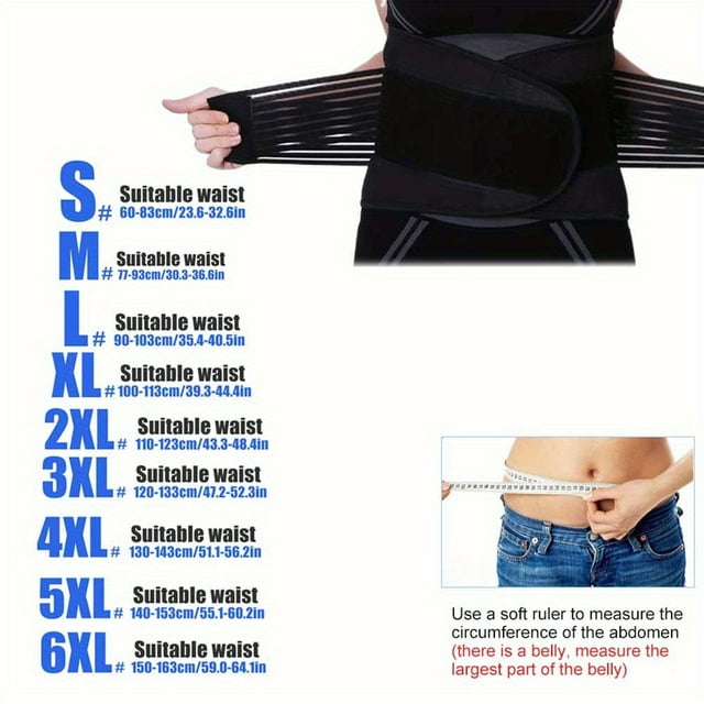 1pc Adjustable Lumbar Support Belt, Neoprene Double Pull Design Back