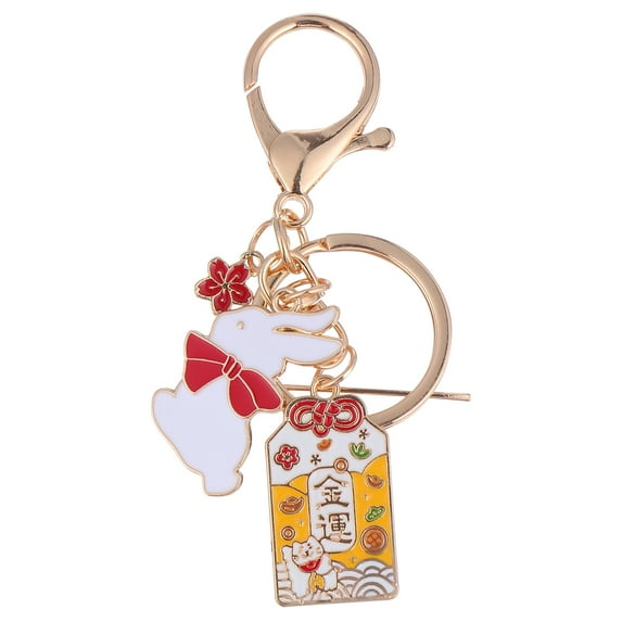 Mens Wallets Japanese Omamori Charm Japanese Keychain Bunny Keychain Keychain Feng Shui Amulet Ornaments For Blessing Health Fortune Wealth Success Bag Car Keys Decor
