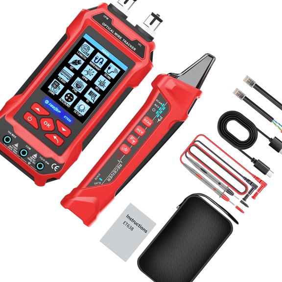 1pc Advanced Ethernet Tester with Tone Generation Light Meter POET Detection for CAT5-CAT8 Cabling