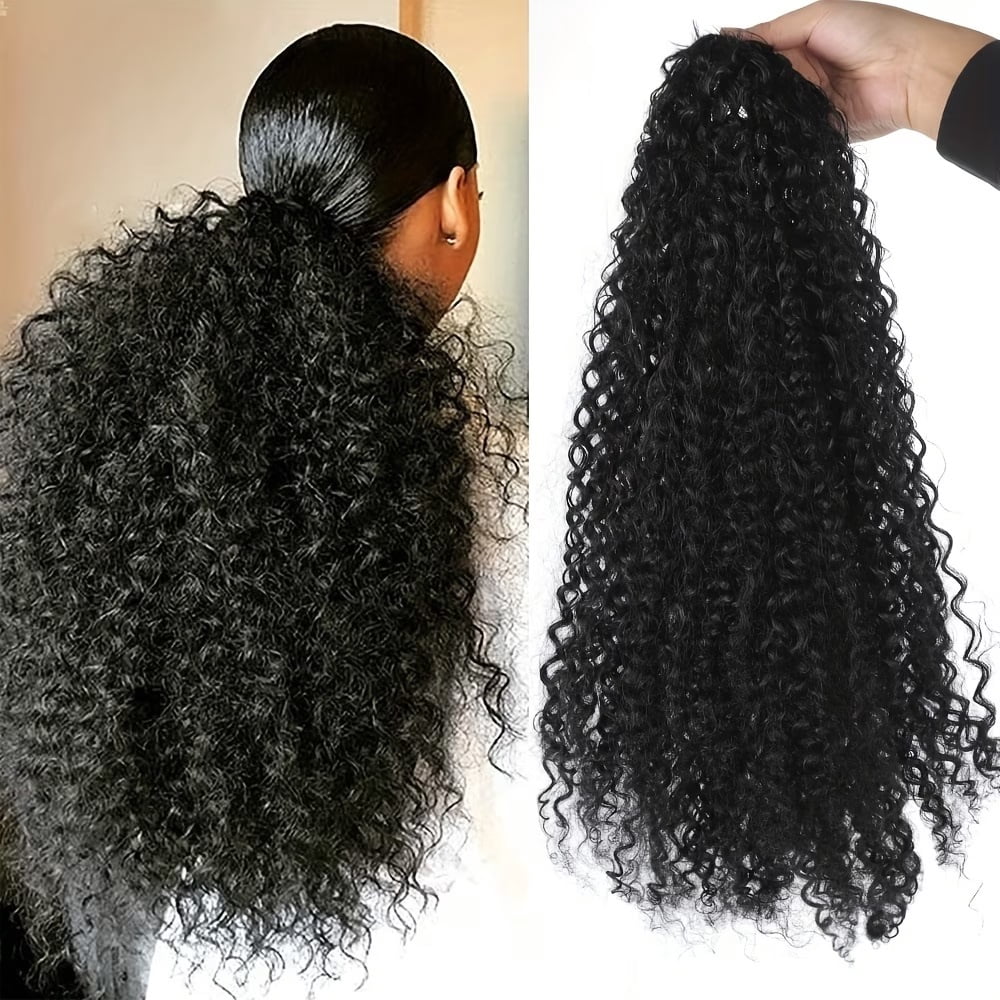 1pc, African women's hair pieces, curl reinforcement pieces, 20-inch small curly rope ponytail, very suitable for going out