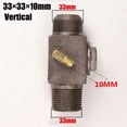 thumbnail image 1 of 1pc Air Compressor Check Valve 3-Port Cast Iron Copper Male Thread Check Valve Connector Tool For Air Compressor Air Pump, 33×33×10 Vertical, 1 of 1