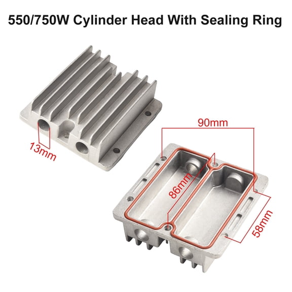 1pc Air Compressor Cylinder Head For 550-750W/1100-1500W Air Compressor Piston Compressor G1/2in Thread Pneumatic Tool Parts