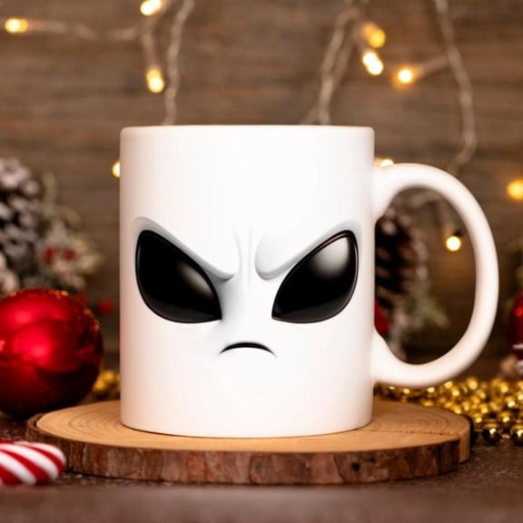 1pc Alien Face 3D Funny Face Cup Packaging 11oz Cup 3D Coffee Cup Sublimation Design Cup Office Cup Reusable Cup Fun Cup Quirky Design Highquality Cup Sublimation Cup Office Workers