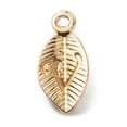 thumbnail image 1 of 1pc Alloy Pendants Leaf with Letter Charm Light Gold Letter.V 15.5x7.5x2.5mm Hole: 1.5mm, 1 of 2