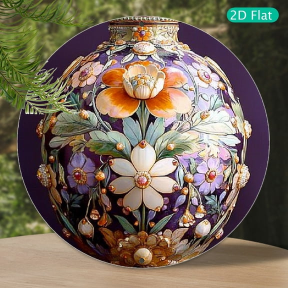 1pc Aluminum Wall Cut-Out Famed Jeweled Russian Faberg Egg Style, Exquisite Home Decor Art, Ideal for Birthdays, Bachelor Parties, Graduations, Beach & Anniversary Celebrations