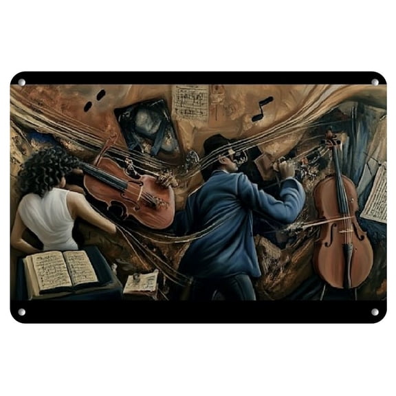 1pc, American Band Crazy Performance Art Print, Abstract Poster, Iron Wall Decor for Porch, Living Room, Bedroom, Office, Kitchen, Dining Room, Bar, Club, Farm, Boxing, Room Aesthetic, 12x8 inches