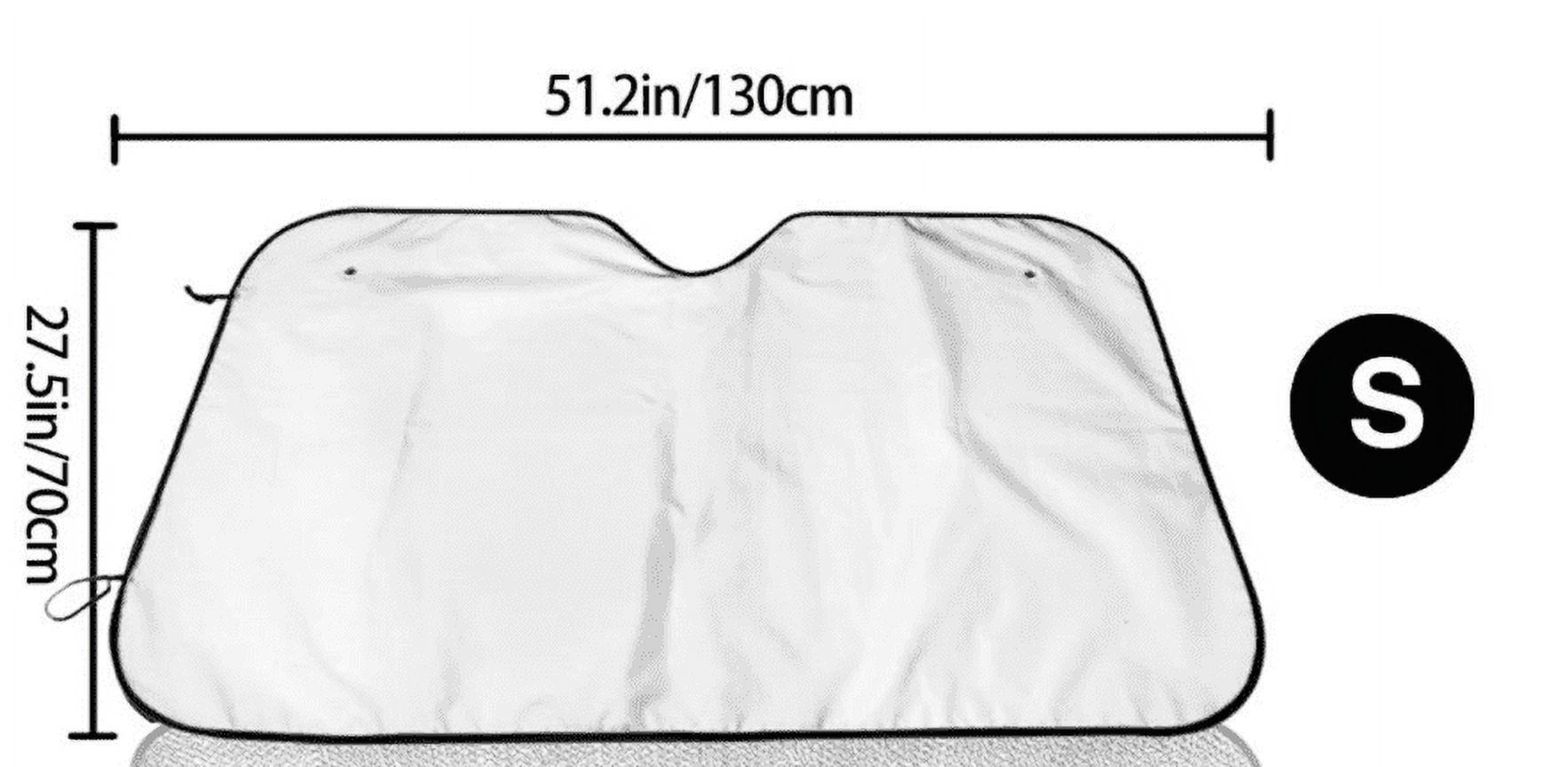 1pc American Black And White Flag Car Windshield Sunshade Foldable Sun